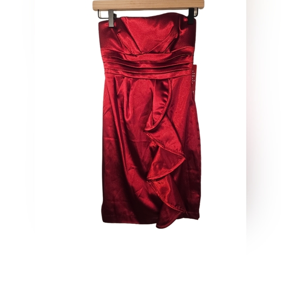 MY MICHELLE RED PARTY SLEEVELESS DRESS SIZE 1 - Picture 1 of 10